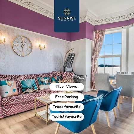 Presidential Apartment, Family Home, Luxury Bedrooms, 2 Rooms, 1 King Bed, 2 Single Beds, Free Wifi, Free Parking, Tourists, Business Travelers, Relocation, Beautiful River Views, - Long Stays, Invoice And Reduced Price Are Only Via Sunrise Short Let 邓迪 外观 照片